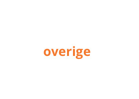 overige