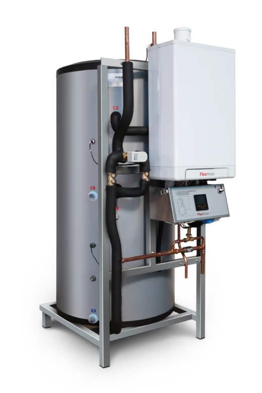 Warmwaterboiler-installatie met leidingwerk, Laundry Heat